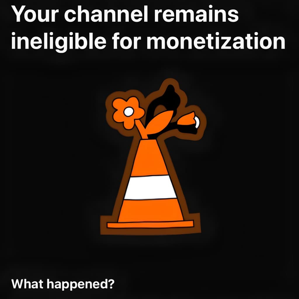 Your channel remains ineligible for monetization